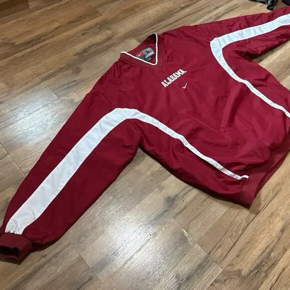 90s Nike Team Alabama Crimson Tide Clima Fit Windbreaker Pullover Jacket